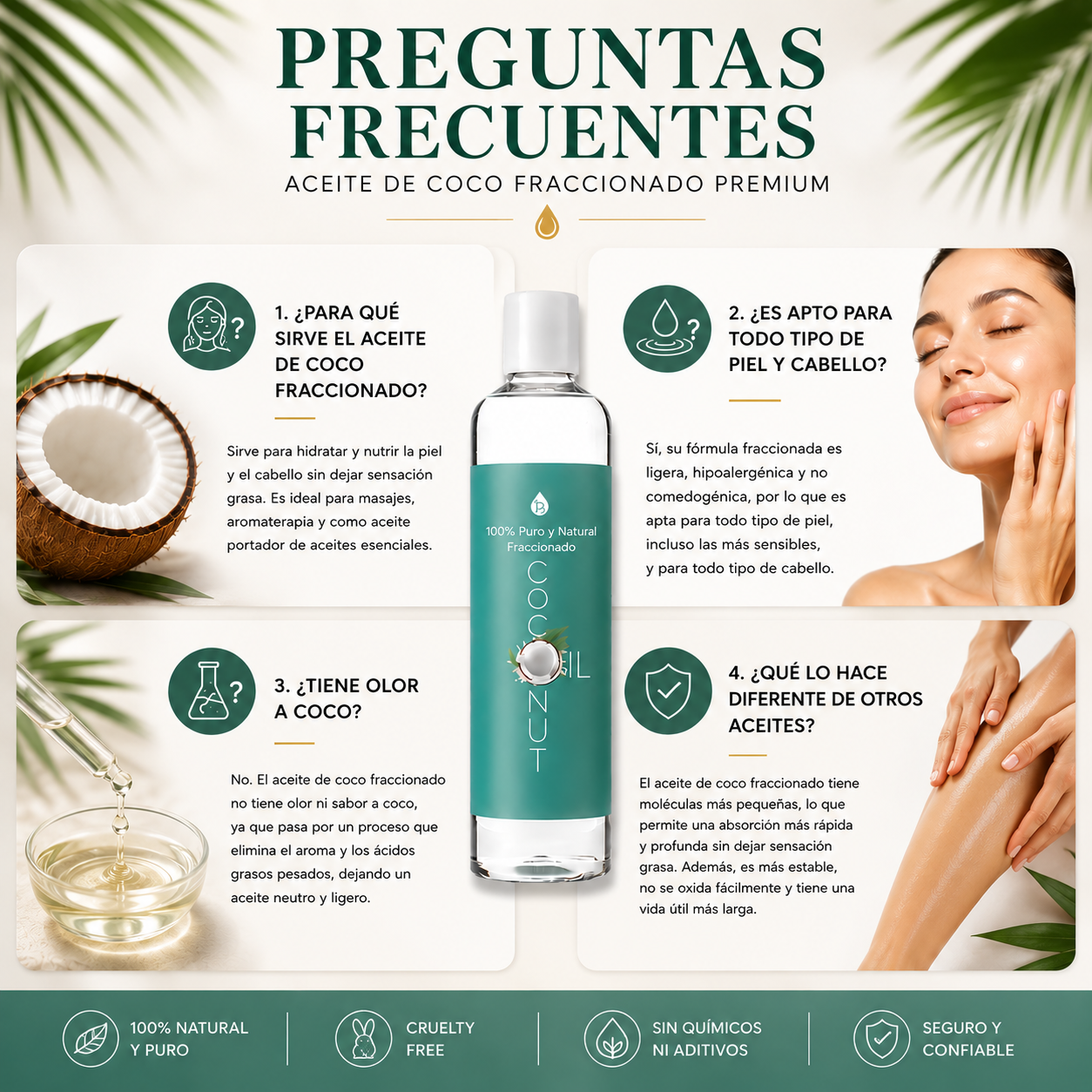 Aceite de Coco Fraccionado 237ml